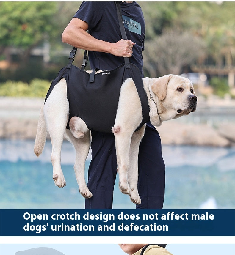 Oxford Cloth Dog Injury Comfy Travel Auxiliary Strap - S-XL
