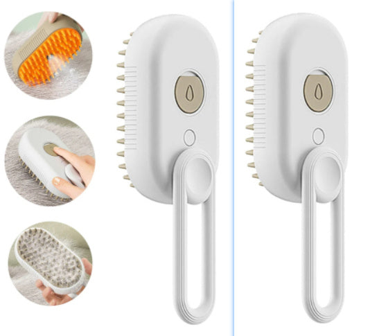Pet Steam Brush, 3 In 1 Electric Spray, Hair Removal, USB