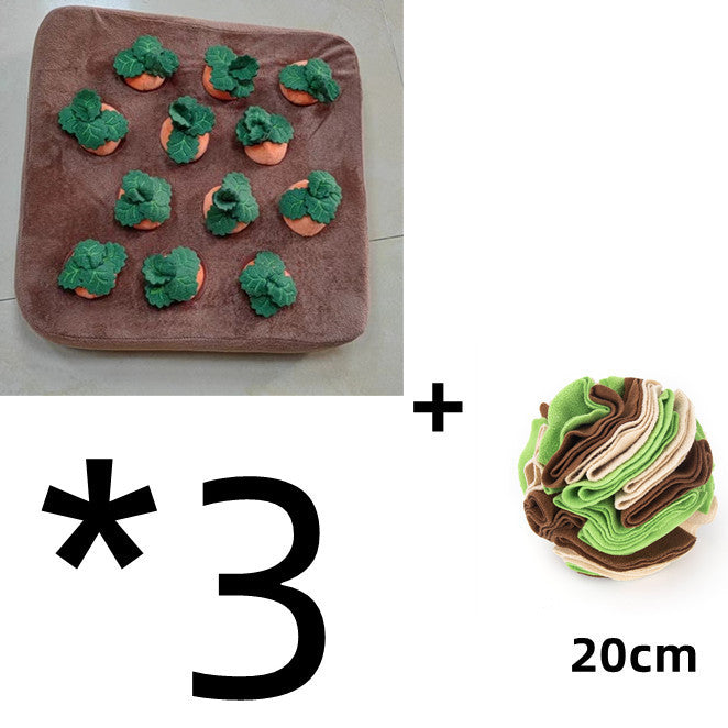 Dog/Puppy Snuffle Mat, Toy Carrot, Plush, Durable