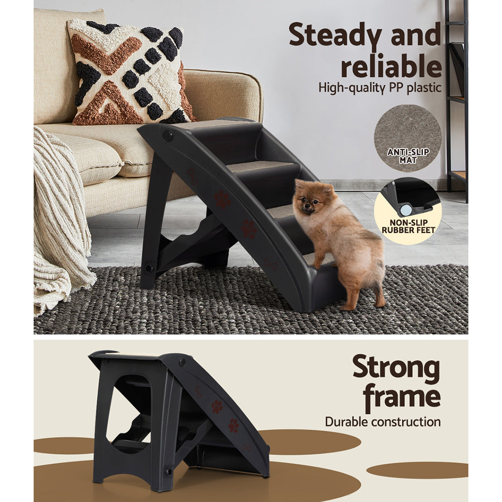 i.Pet Dog Ramp For Bed, Sofa, Car, Pet Stairs, Foldable, Portable