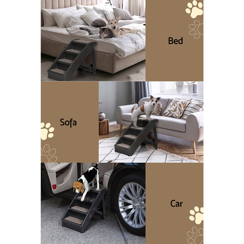i.Pet Dog Ramp For Bed, Sofa, Car, Pet Stairs, Foldable, Portable
