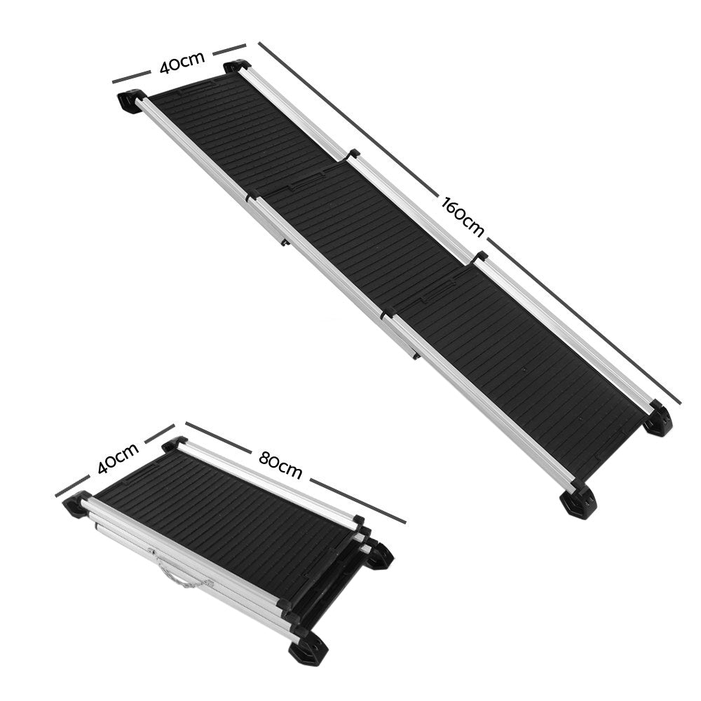 i.Pet Dog Ramp, Dog Steps, Pet Car Travel, Foldable, Portable Ladder, Aluminium
