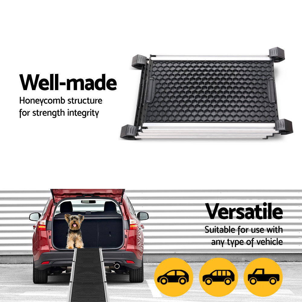 i.Pet Dog Ramp, Dog Steps, Pet Car Travel, Foldable, Portable Ladder, Aluminium