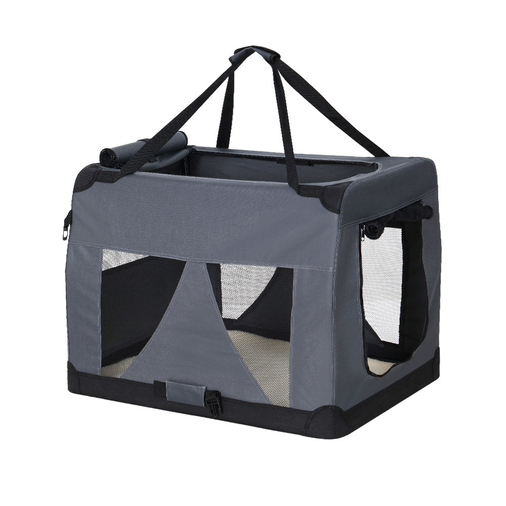 i.Pet Pet Carrier, Soft Crate, Dog/Cat Travel, Portable Kennel, Foldable - M