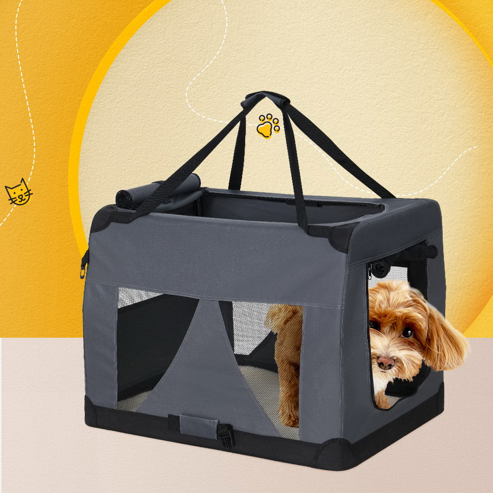 i.Pet Pet Carrier, Dog Pet Crate, Portable, Foldable - M