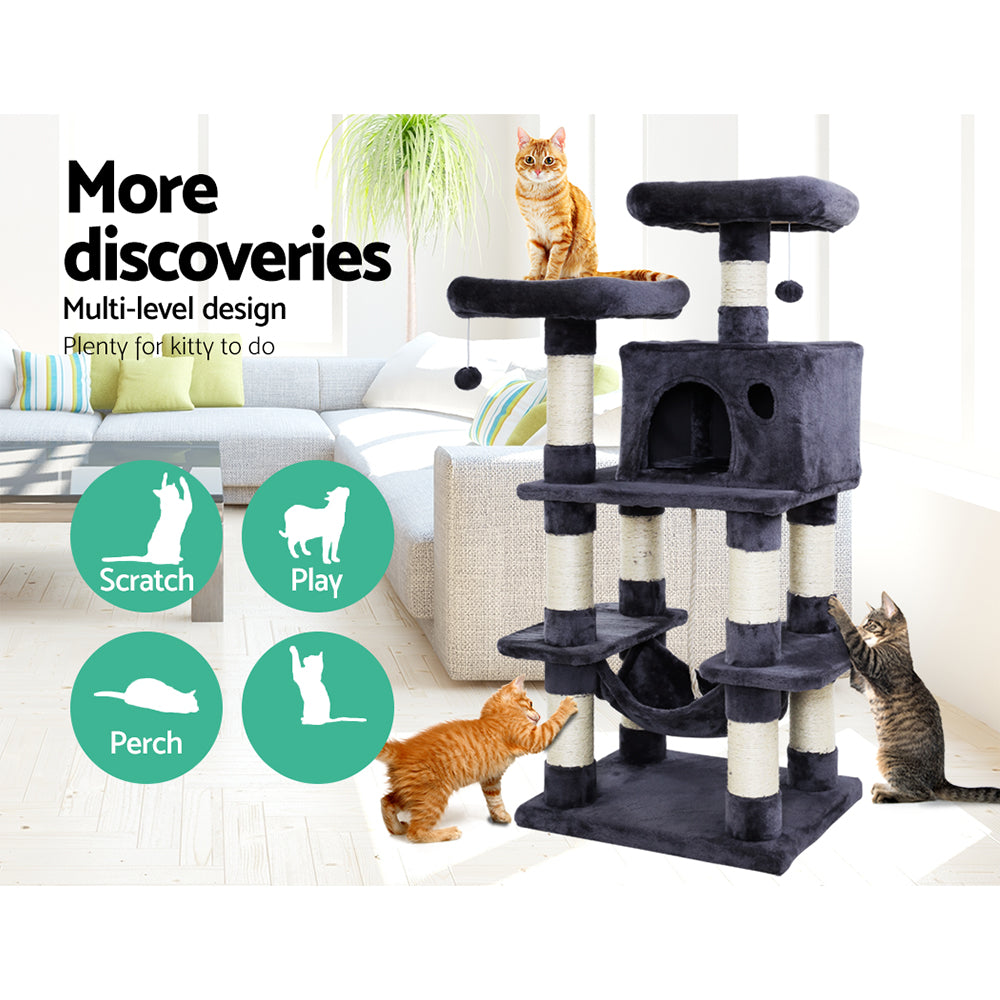 i.Pet Cat Tree Scratching Post, Scratcher Tower, Condo Pet Furniture, Wood