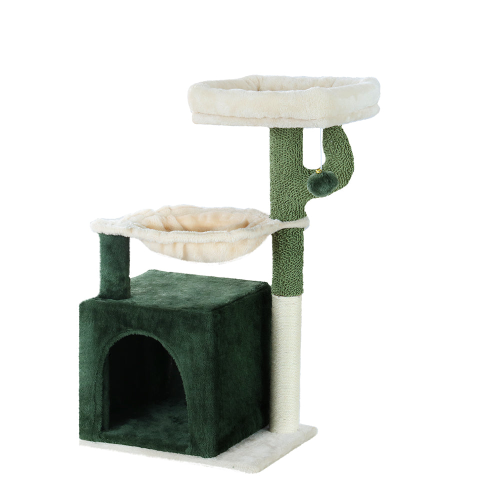 i.Pet Cat Scratching luxurious Tower with elevated hammock, Activity Ball, 78cm