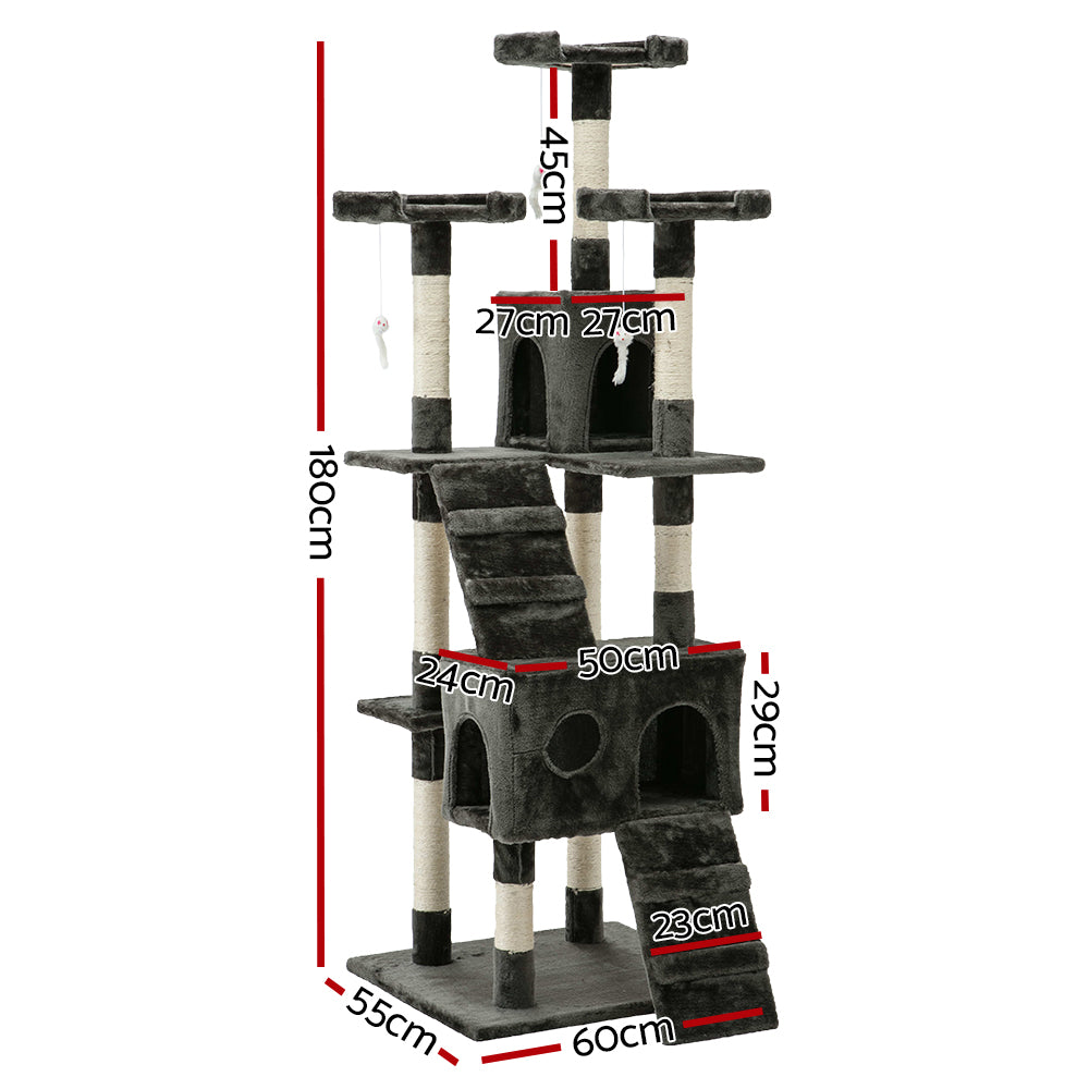 i.Pet Cat Tree 180cm Scratching Post Tower