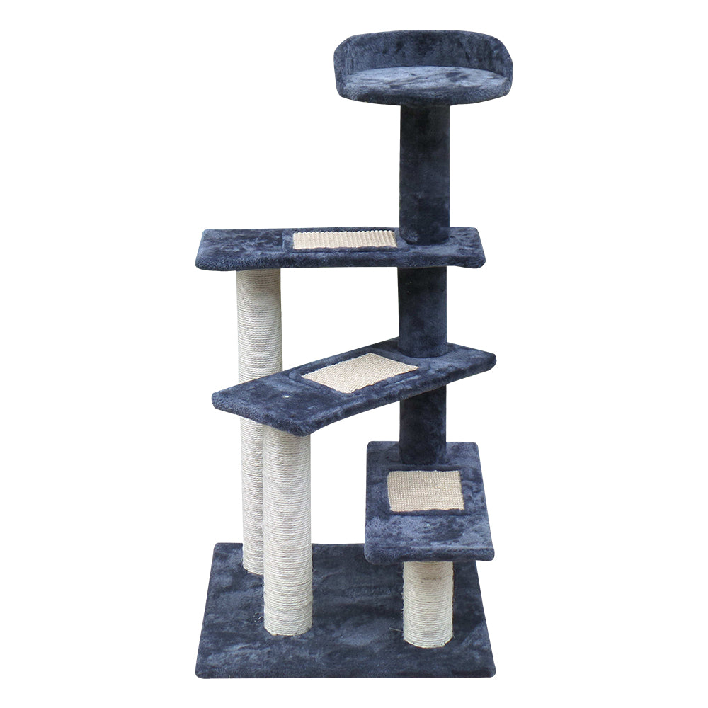 i.Pet Cat Tree 100cm, Scratching Post, Tower, Wood Steps