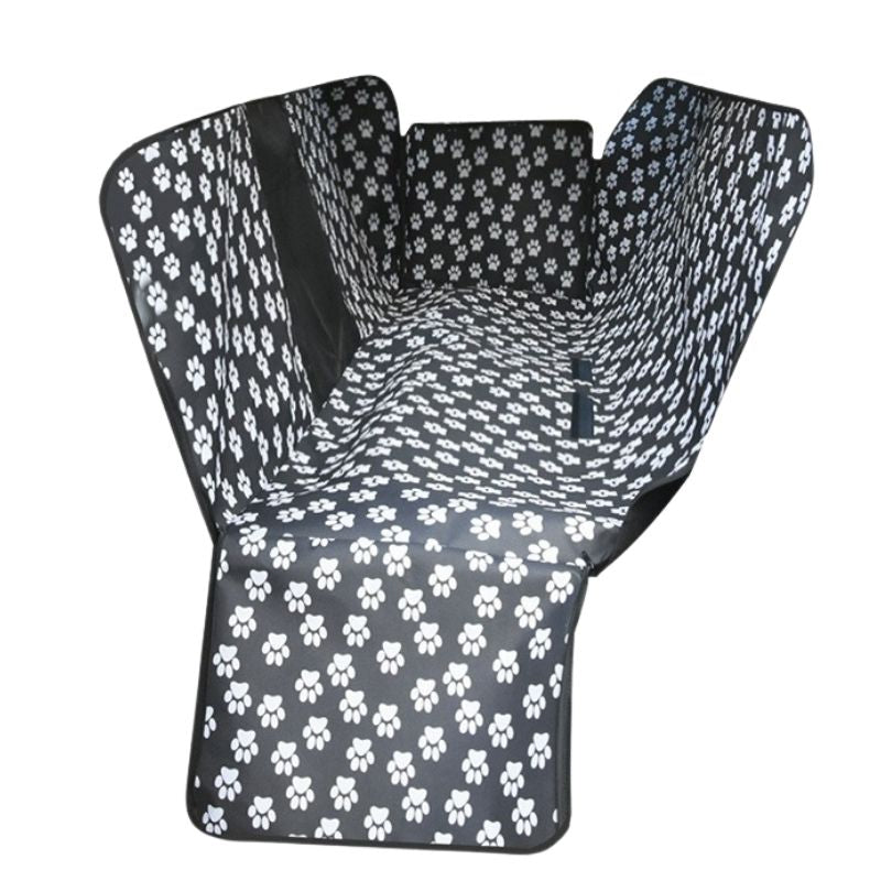 Waterproof Dog Car Seat Cover/Hammock, Black With Mesh Window