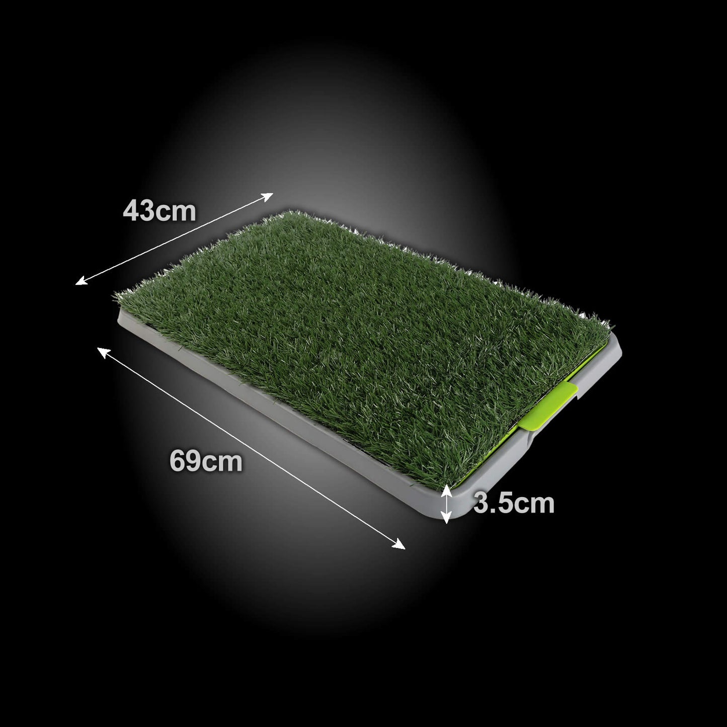Paw Mate Pet Dog Potty Tray, Training - 69cm x 43cm + 1 Grass Mat