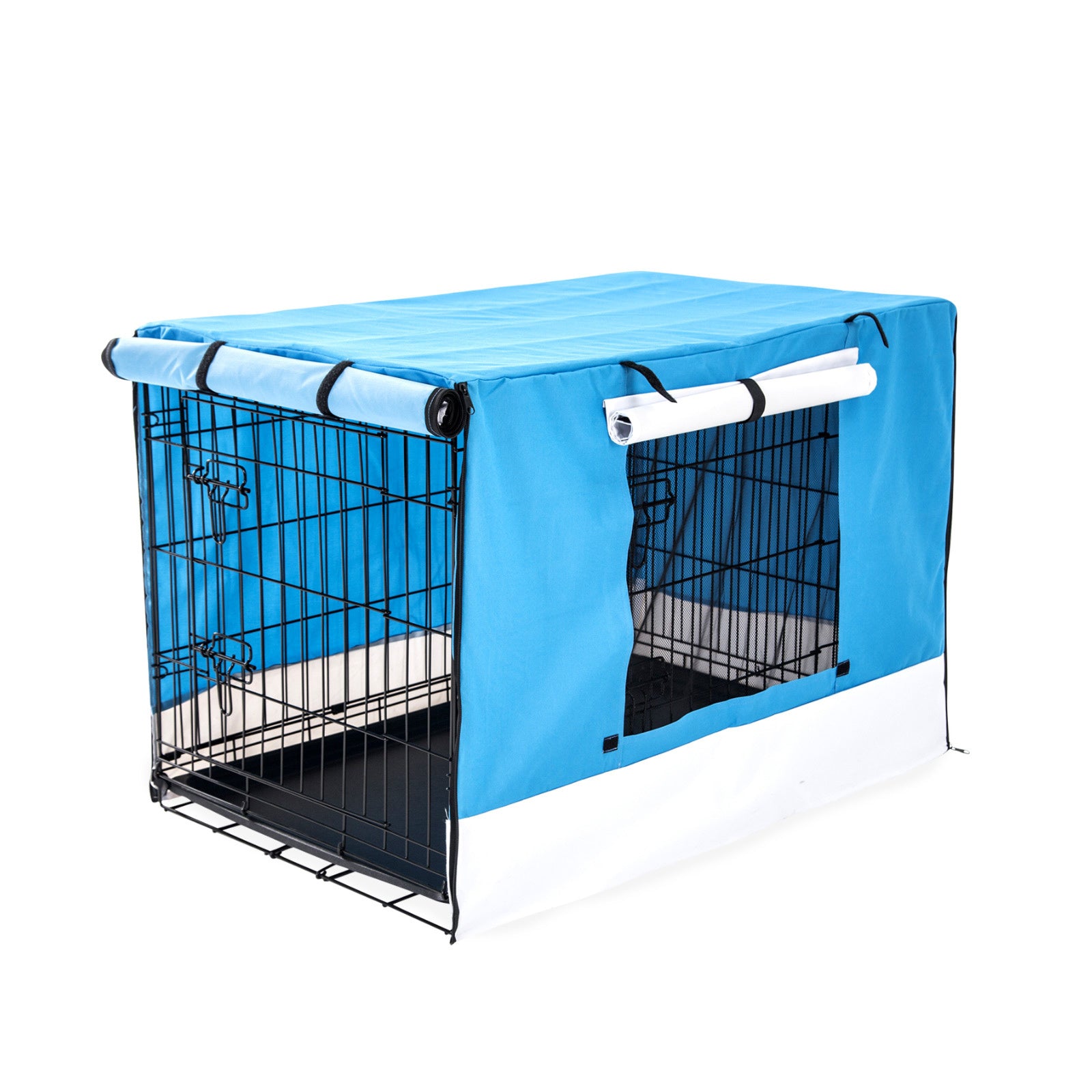 Dog Bundle - 1 Kennel, 1 tray, 1 blue cover & 1 Dog Potty training toilet, grass mat