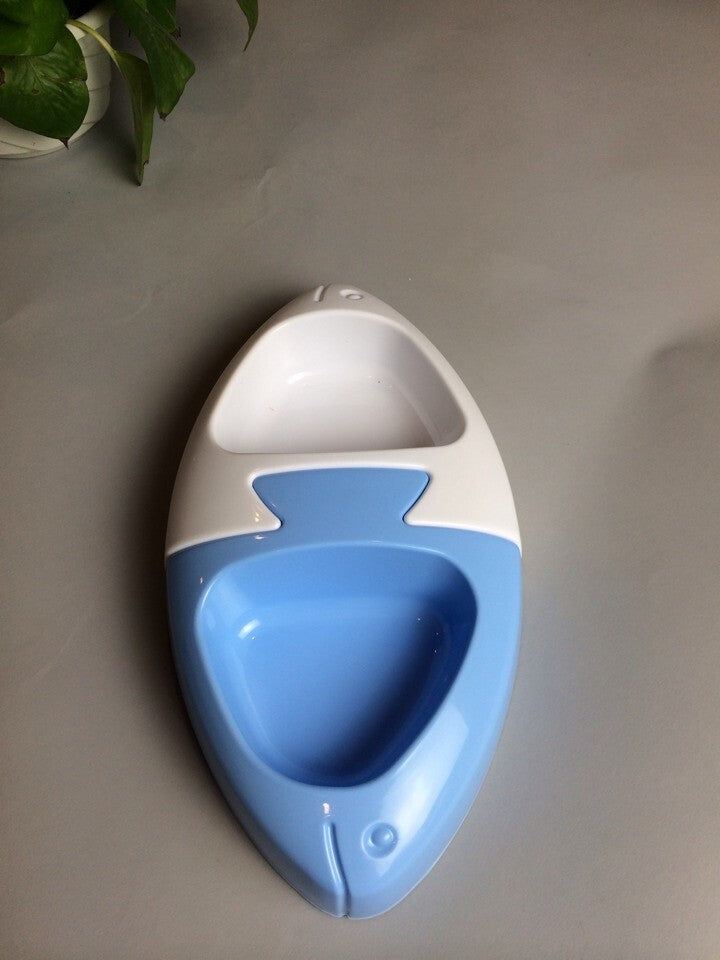 2 x Small pet plastic feeding bowls