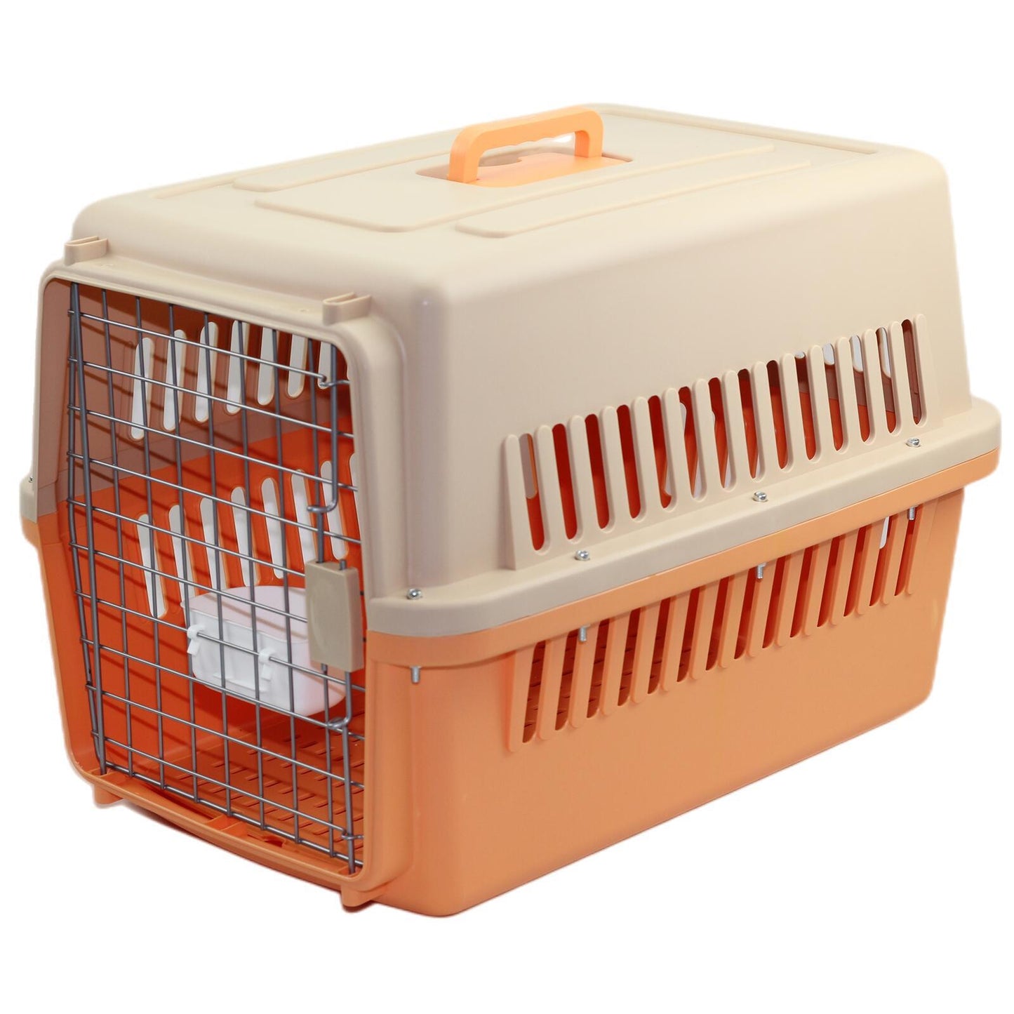Large Dog Cat Crate Pet Carrier, Airline Friendly, With Tray And Bowl