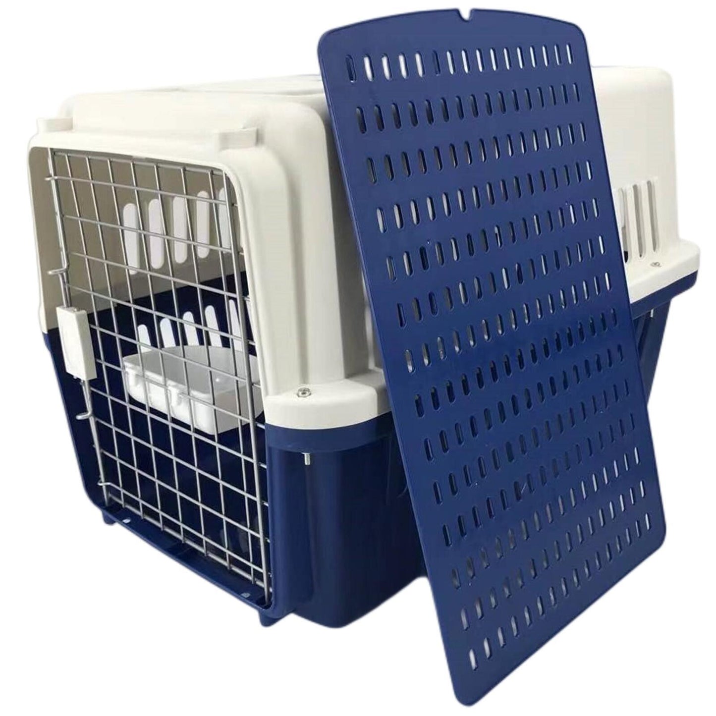 XL Dog/Cat Crate, Airline Carrier, Bowl & Tray 72x53x53cm