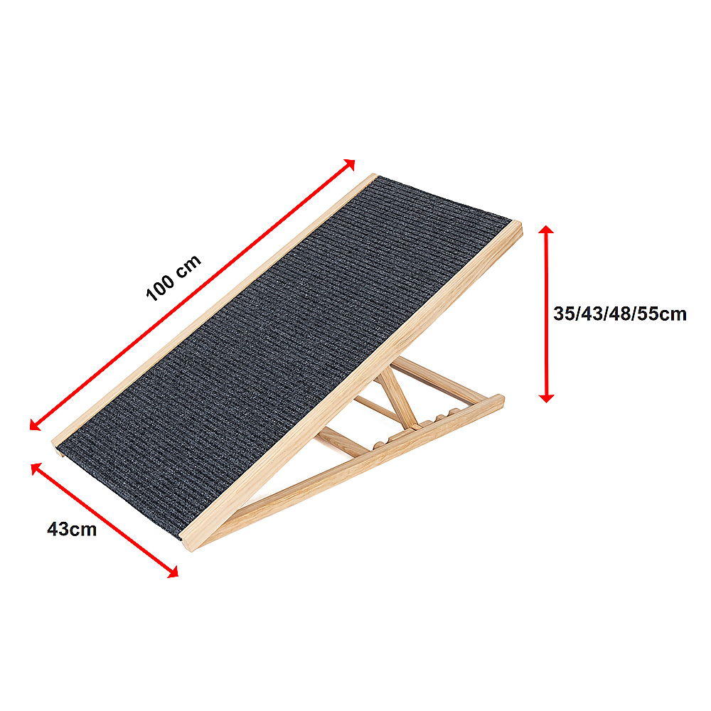 Foldable Dog Ramp, Adjustable Height, for Bed, Sofa, Car. 100cm