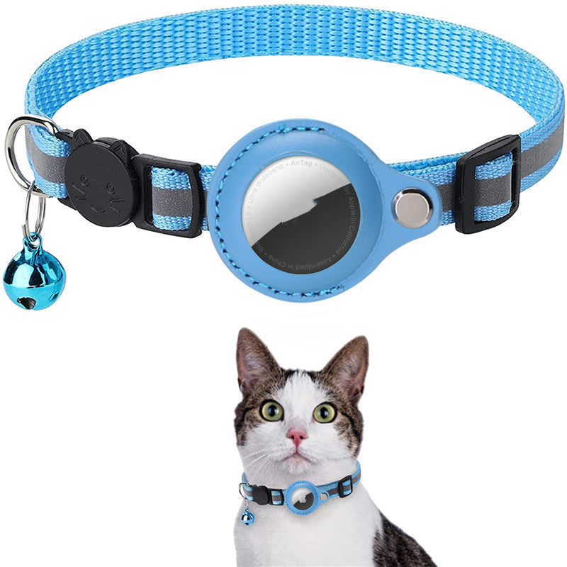 Reflective pet collar, airtag waterproof case