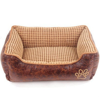 Dog Kennel, Suede and Cotton Dog bed 40cm  x 30cm x 20cm