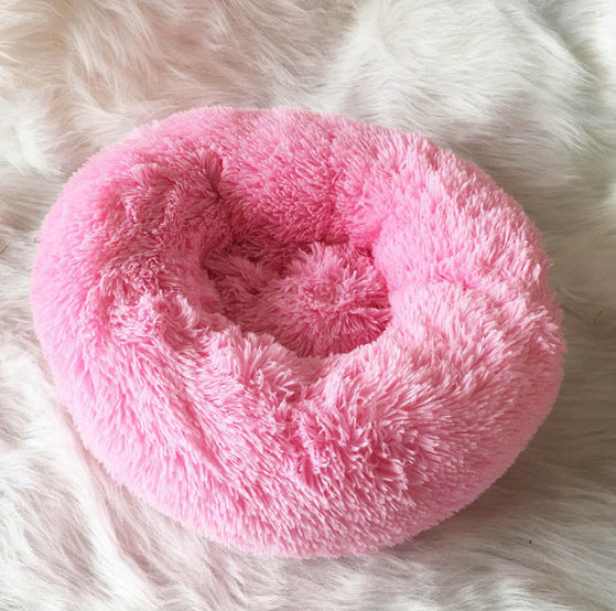 Pet Bed For Cats & Small Dogs, Round Plush Pet Nest