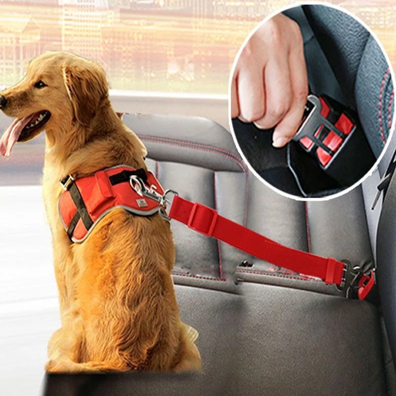 Adjustable Pet, Cat/Dog Car Seat Belt/Harness Lead