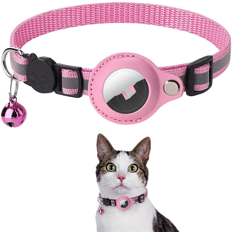 Reflective pet collar, airtag waterproof case