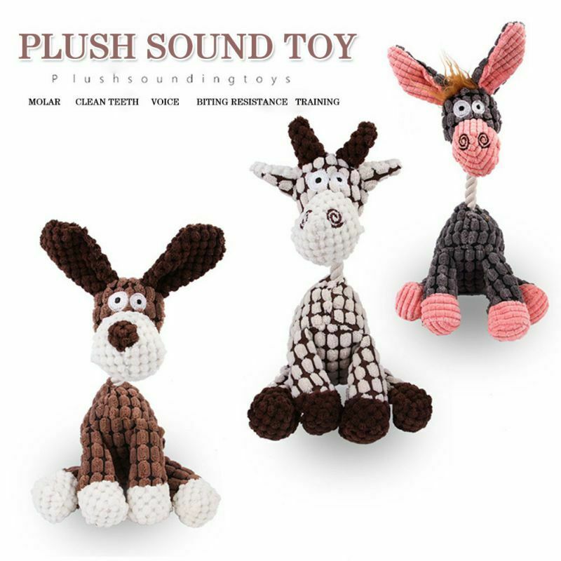 Dog Toy, Play Pet Puppy Chew, Squeaky Plush Sound, Clean Teeth