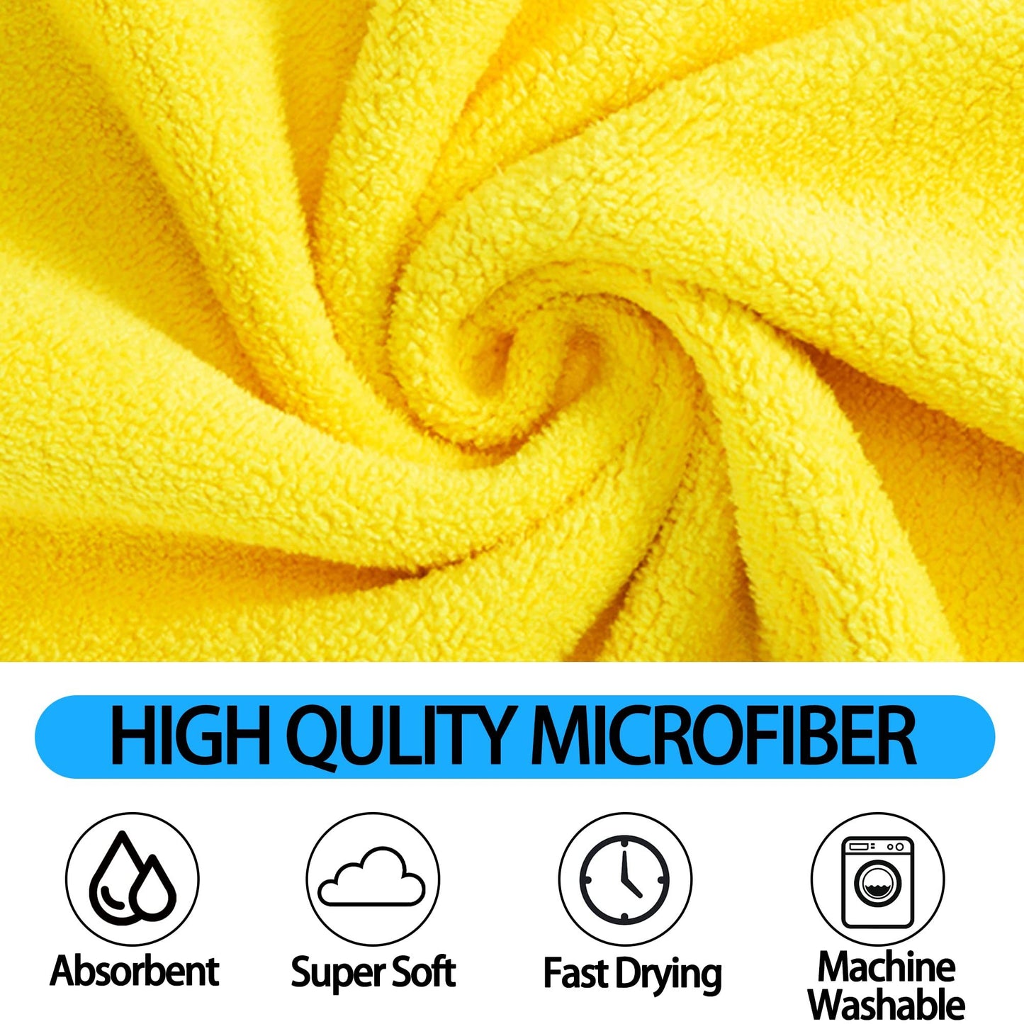 Soft Microfiber Dog Drying Towel, Super Absorbent Quick Drying