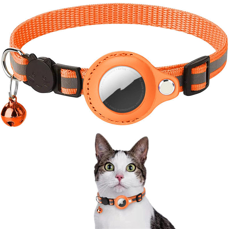 Reflective pet collar, airtag waterproof case