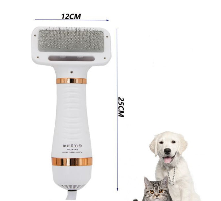 Dog Hair Dryer, Comb, 2 in 1 Pet Drying/Grooming - Free Pet Bowl
