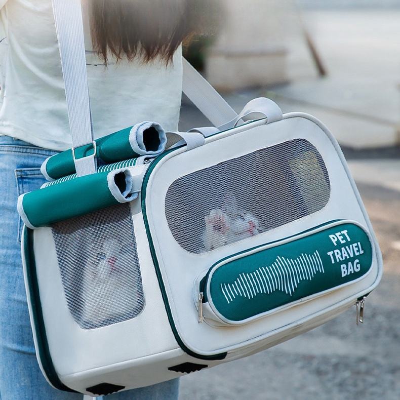 Airline - Dogs, Cats, Pet Travel Bag, Mesh, Soft Sided, Collapsible, Portable, Breathable