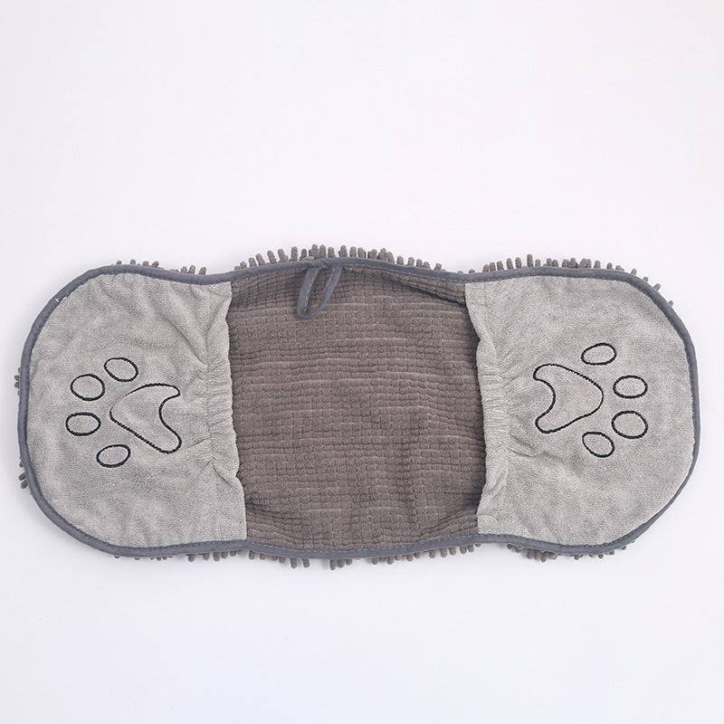Pet Drying Towel For Dogs and Cats, Gloved Bath Towels