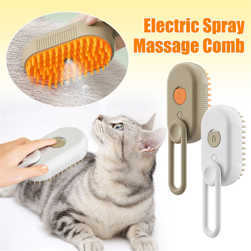 Cat and Dog Grooming Steam Brush, 3 In 1 Electric Spray, Hair Removal