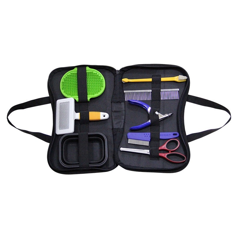 Pet Grooming Tools Set - 7 pieces & container