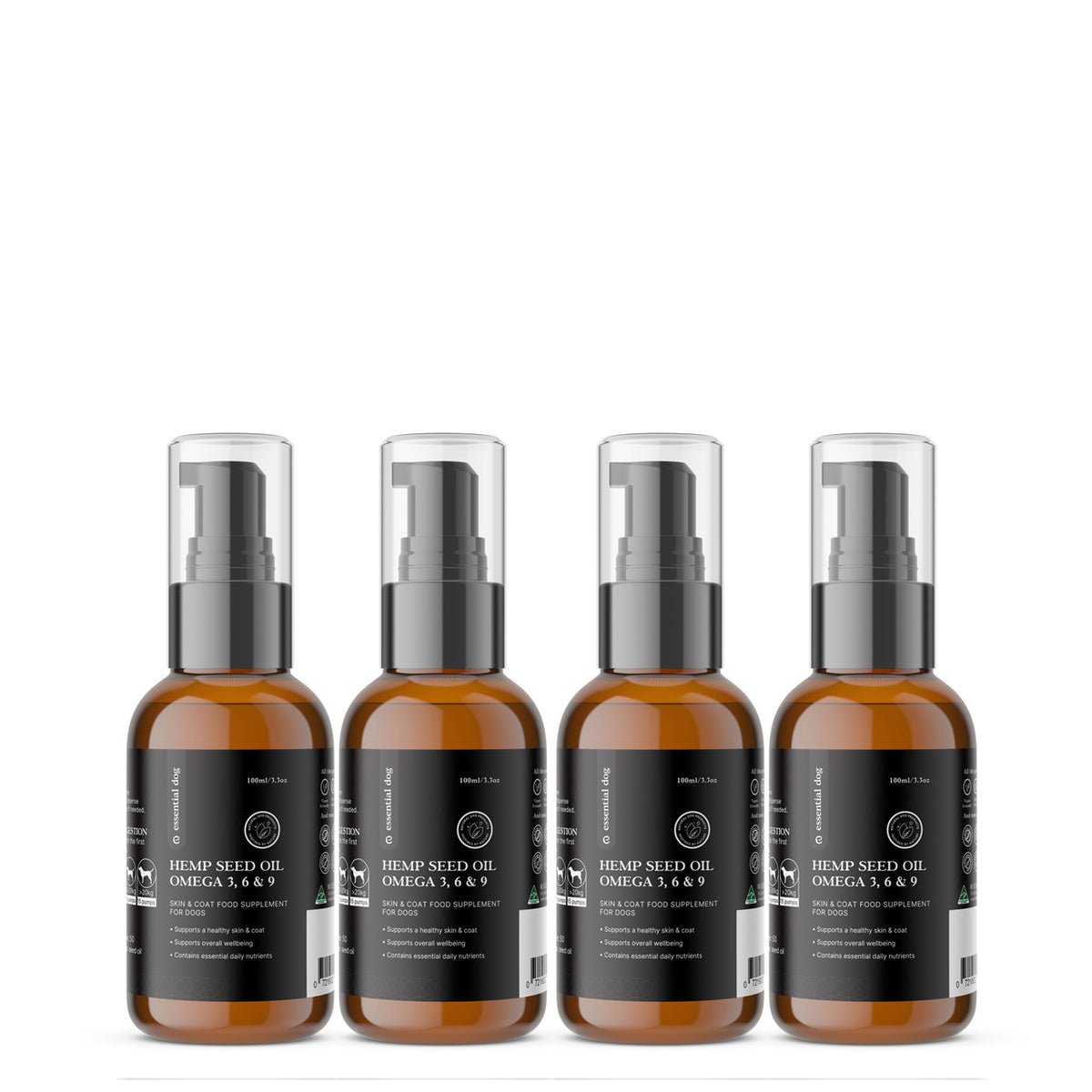 100% Raw Hemp Seed Oil: Skin and Coat Formula (Food Supplement)