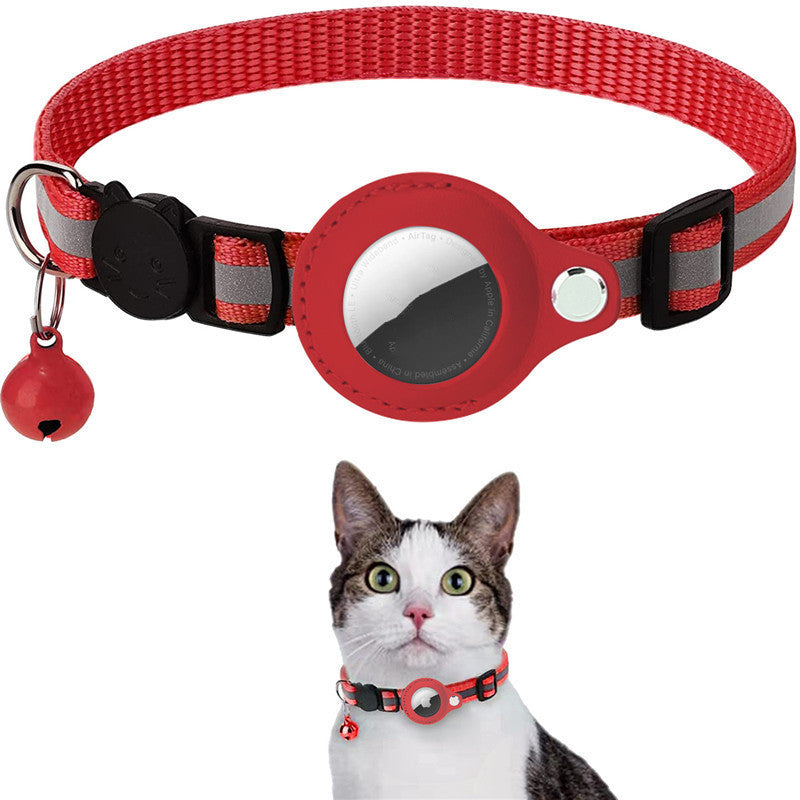 Reflective pet collar, airtag waterproof case