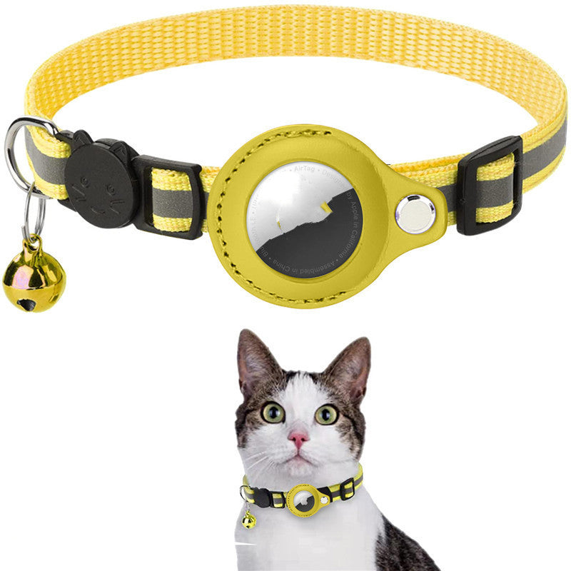 Reflective pet collar, airtag waterproof case