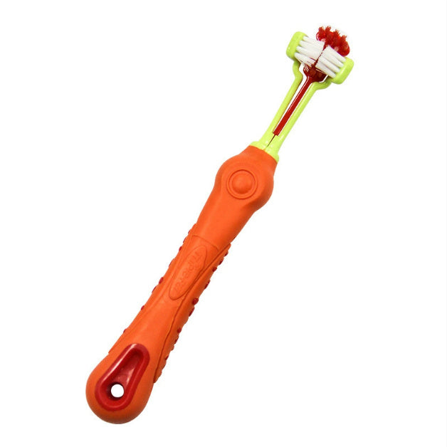 Pet Dental Fingers Double-headed Toothbrush, Dog Teeth Cleaning
