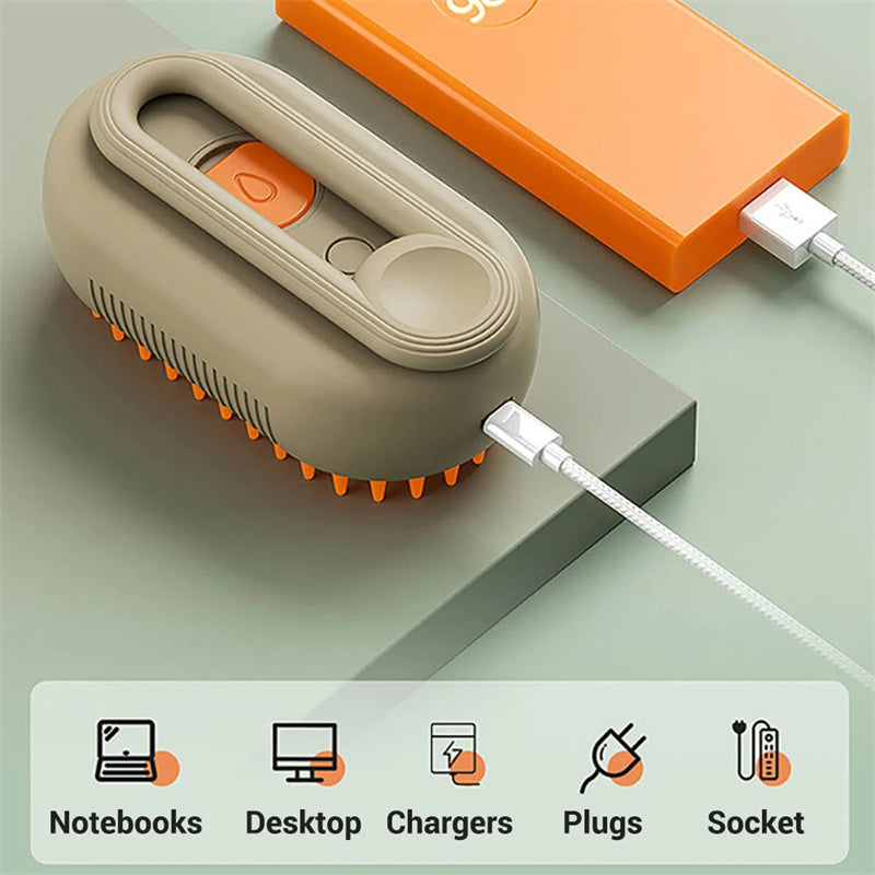 Cat and Dog Grooming Steam Brush, 3 In 1 Electric Spray, Hair Removal