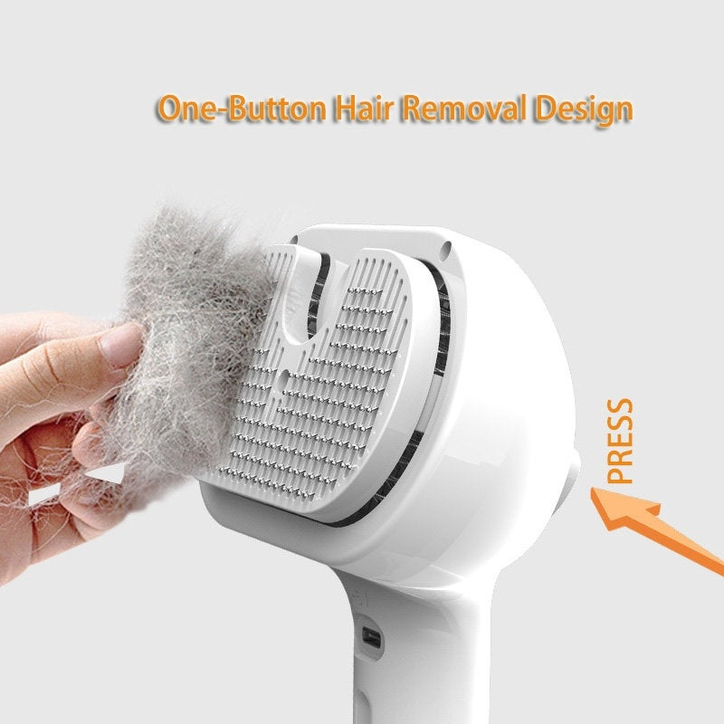 Pet Hair Remover Brush, Grooming de-matting Comb, Built-in Mist Humidifier