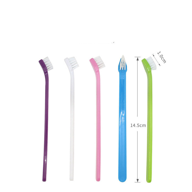 Pet Dental Fingers Double-headed Toothbrush, Dog Teeth Cleaning