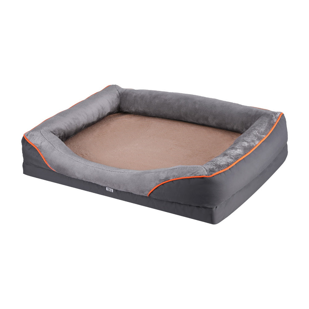 i.Pet Pet Bed, Orthopedic, Washable Dog Bed, Plush Fleece