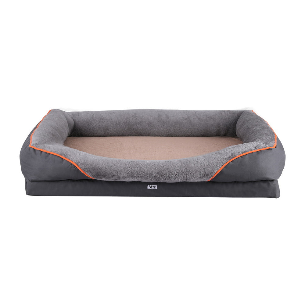 i.Pet Pet Bed, Orthopedic, Washable Dog Bed, Plush Fleece