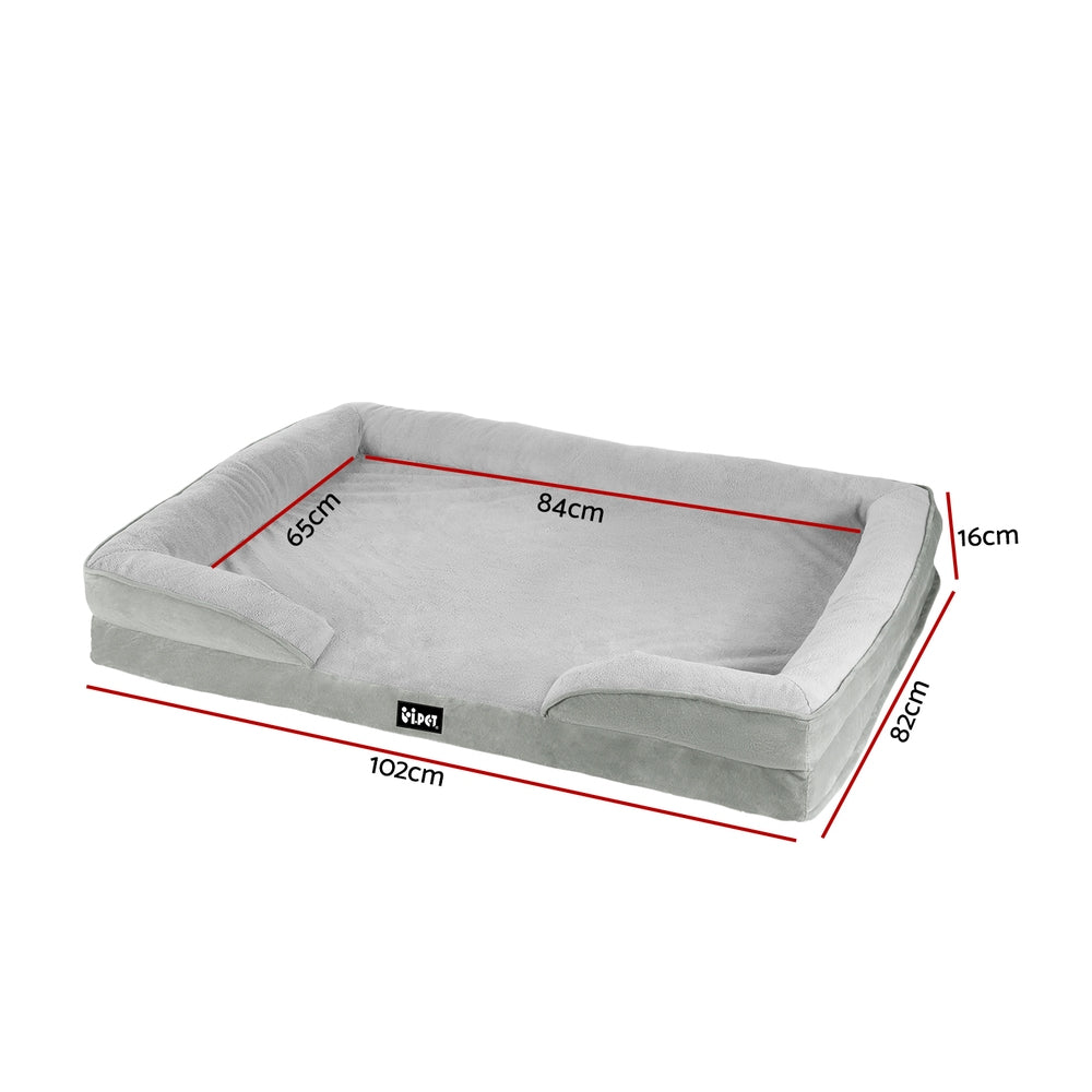 i.Pet Pet Bed Dog Calming Soft Cushion Egg Crate, Remove and Wash - S