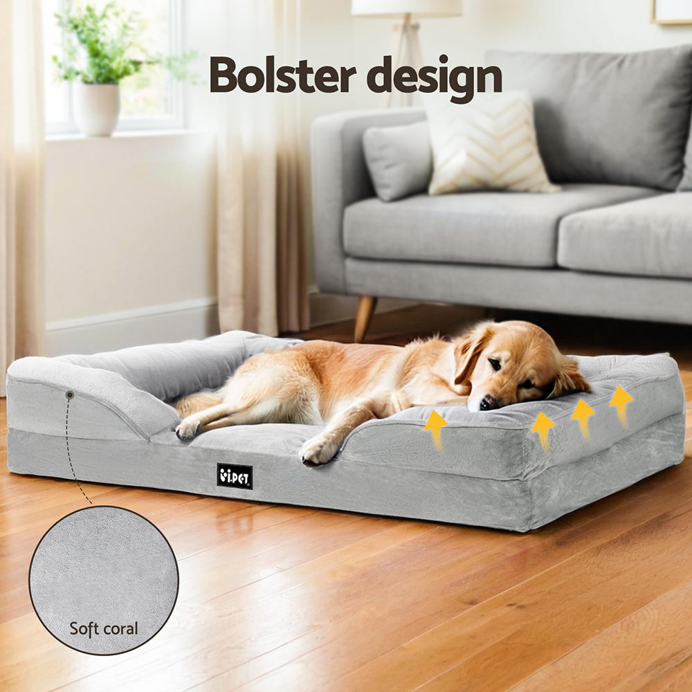 i.Pet Pet Bed Dog Calming Soft Cushion Egg Crate, Remove and Wash - S
