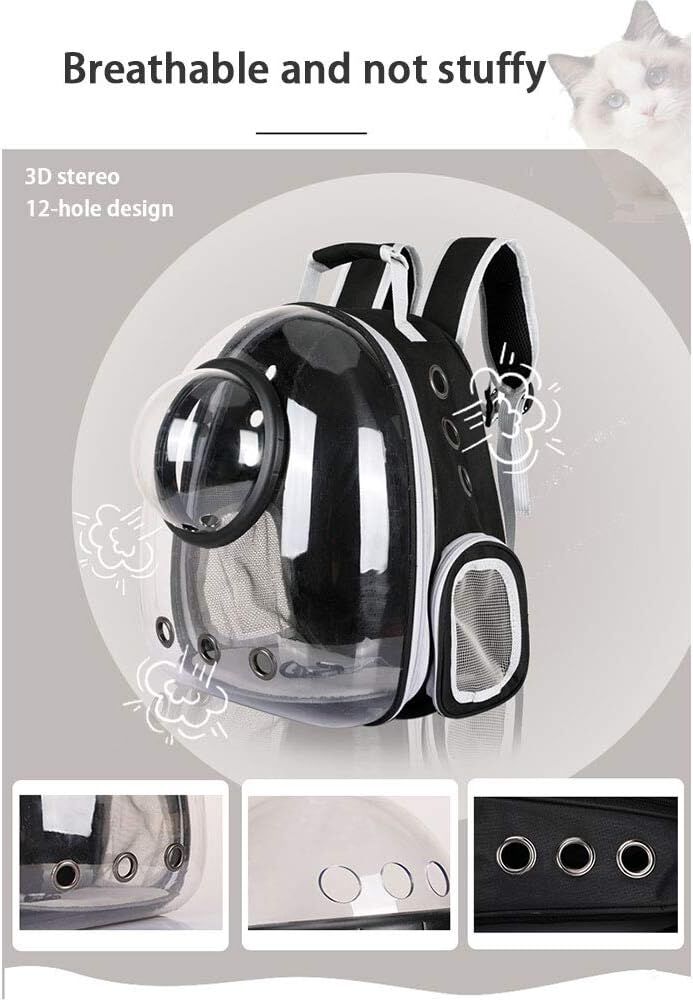Pet Space Capsule, Cat/Dog Backpack, Small - Medium Carrier, Transparent Breathable