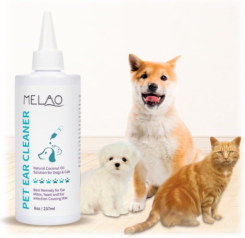 Pet Ear Cleanser for Dogs and Cats – Gentle, Daily Pet Ear Wash