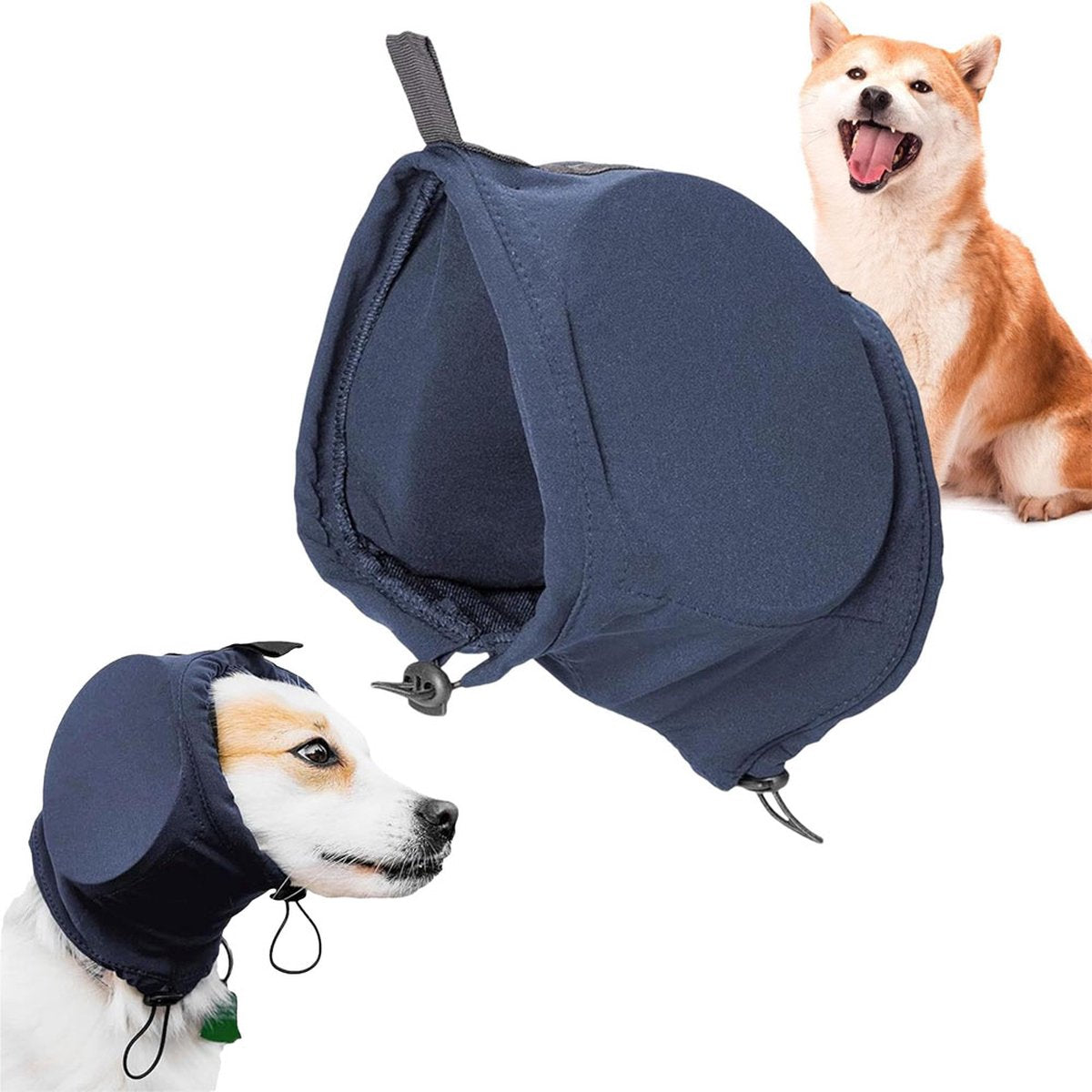 Noise-Reducing Ear Protectors for Dogs - Blue, XL