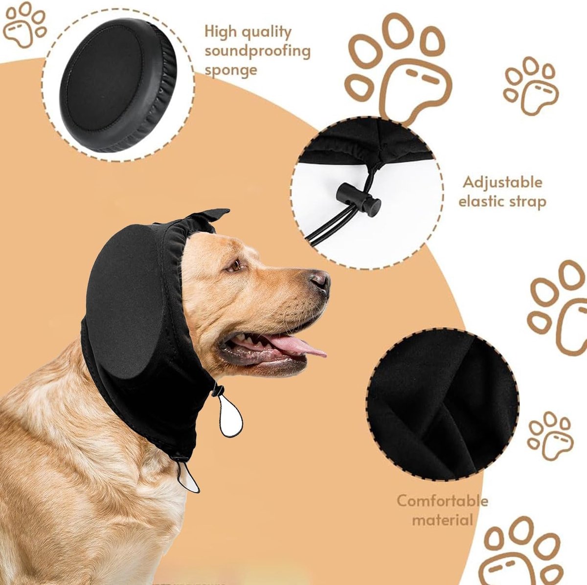 Noise-Reducing Ear Protectors for Dogs - Blue, XL
