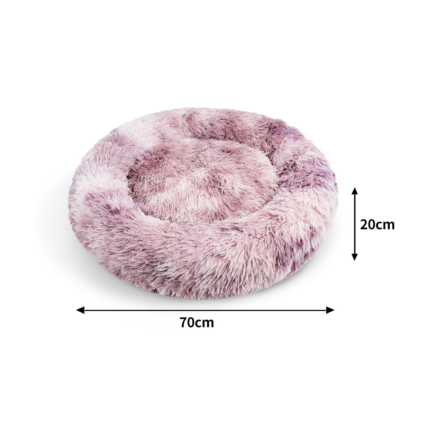 Pawfriends Dog/Cat Calming Beds, Large, Fluffy Donut, Plush 70