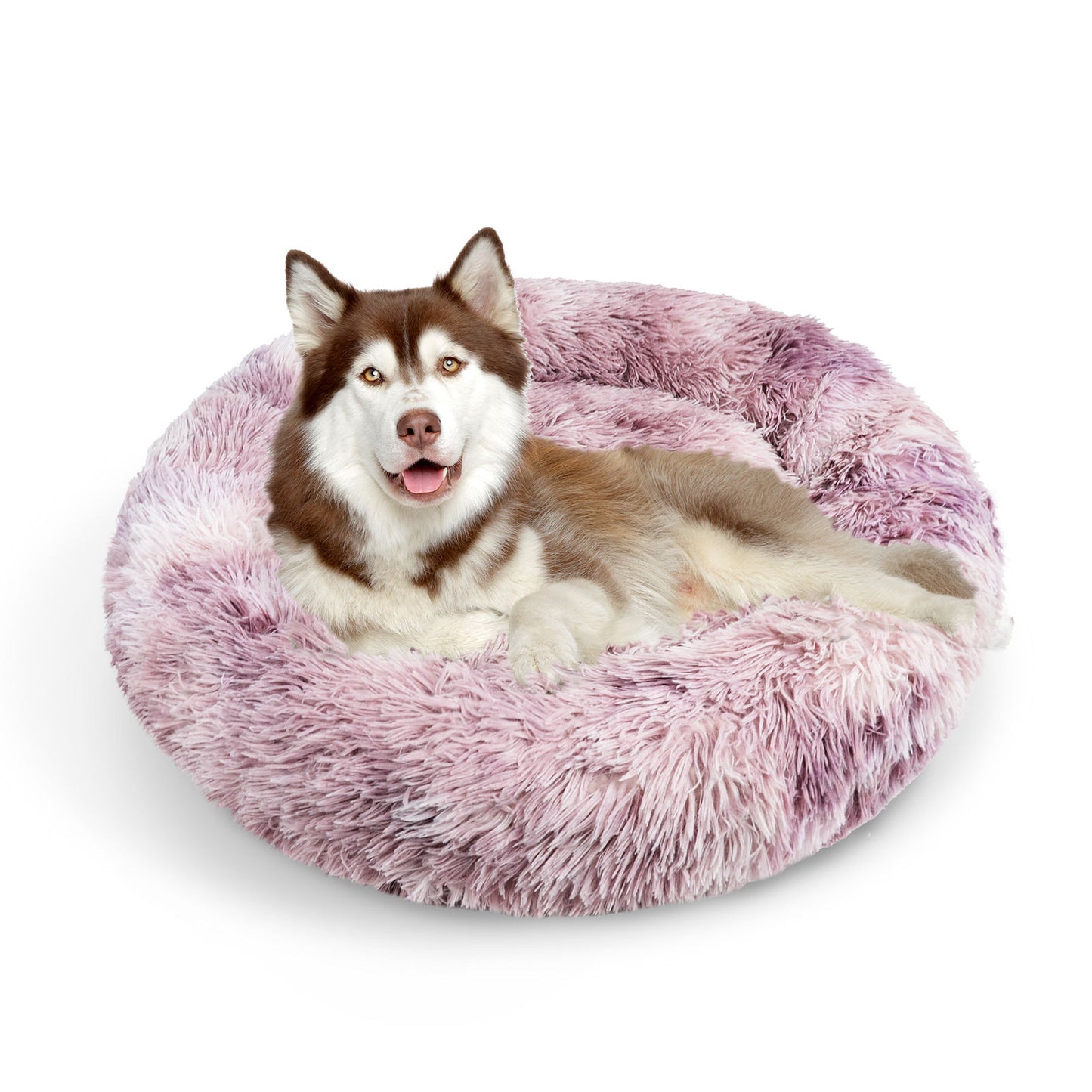 Pawfriends Dog/Cat Calming Beds, Large, Fluffy Donut, Plush 70